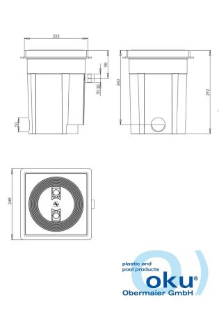 Wasserstandsregler mechanisch, quadrat. Deckel