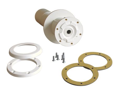 Wanddurchführung mit Einlaufdüse, verstellbare Kugel