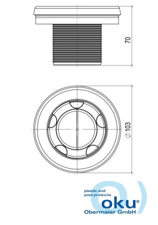 Bodensaugeranschluss mit Flansch, Dichtungen