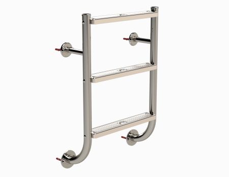 Ideal Eichenwald - Modell 04 Leiter TINA geteilt Ø40 *V4A* - 3-stufig nur Leiternteil (zusätzlich Flansche unten)