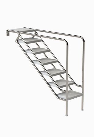 Ideal Eichenwald - Modell 08.3 Treppe MIAMI nur Unterteil Ø40 *V4A* - 7-stufig, ABS-Stufen