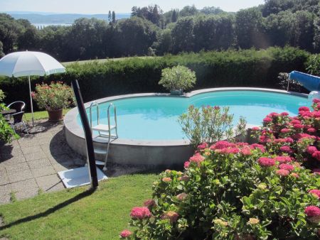 Swimmingpool Achtform Farbe Sand 1,20m hoch, Innenhülle 0,8mm-525 x 320 x 120 x 0,8