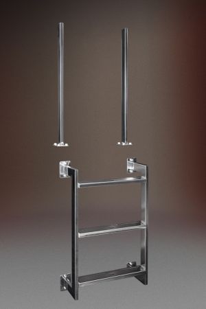 Modell 12.3 Leiter KLASSIK 50 x 25mm *V4A* - 4-stufig mit 2 Griffstangen 