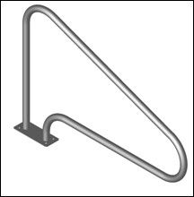 Schwimmbecken-Haltegriff Edelstahl V2A für römische Treppen