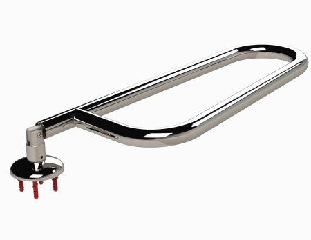 Modell 16.1 GRIFFBOGEN Ø40*V4A* - Typ A Höhe 750 runder Flansch, 90° kippbar 