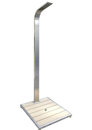 Ideal Eichenwald - Modell 70 Dusche IBIZA WPC V2A/WPC inkl. Bodenplatte