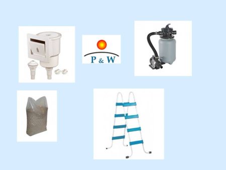 Poolset Feeling im Design weiß