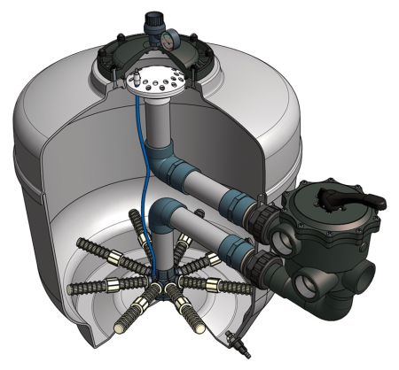 Sandfilterbehälter Caldera aus Glasfaser-Kunststoff