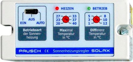 Differenztemperaturregler Solax mit Temperaturbegrenzung