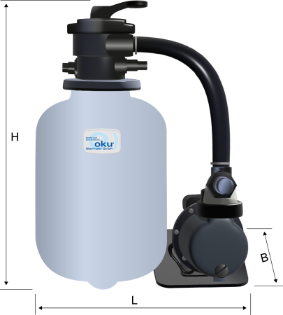 Sandfilteranlage Trinidad Ø 300mm, SPS 50-1 Pumpe