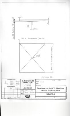 Ablaufwanne für Gartenduschen